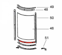 Oranier Corso Dichtungshalterung oben