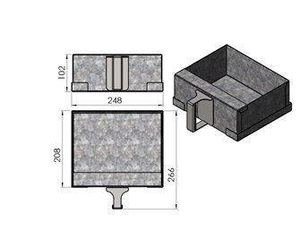 Termatech TT21 Aschekasten Ascheschublade