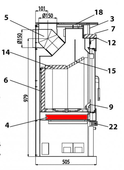 Haas-Sohn Harstad 216.15 skrzynka na popiół