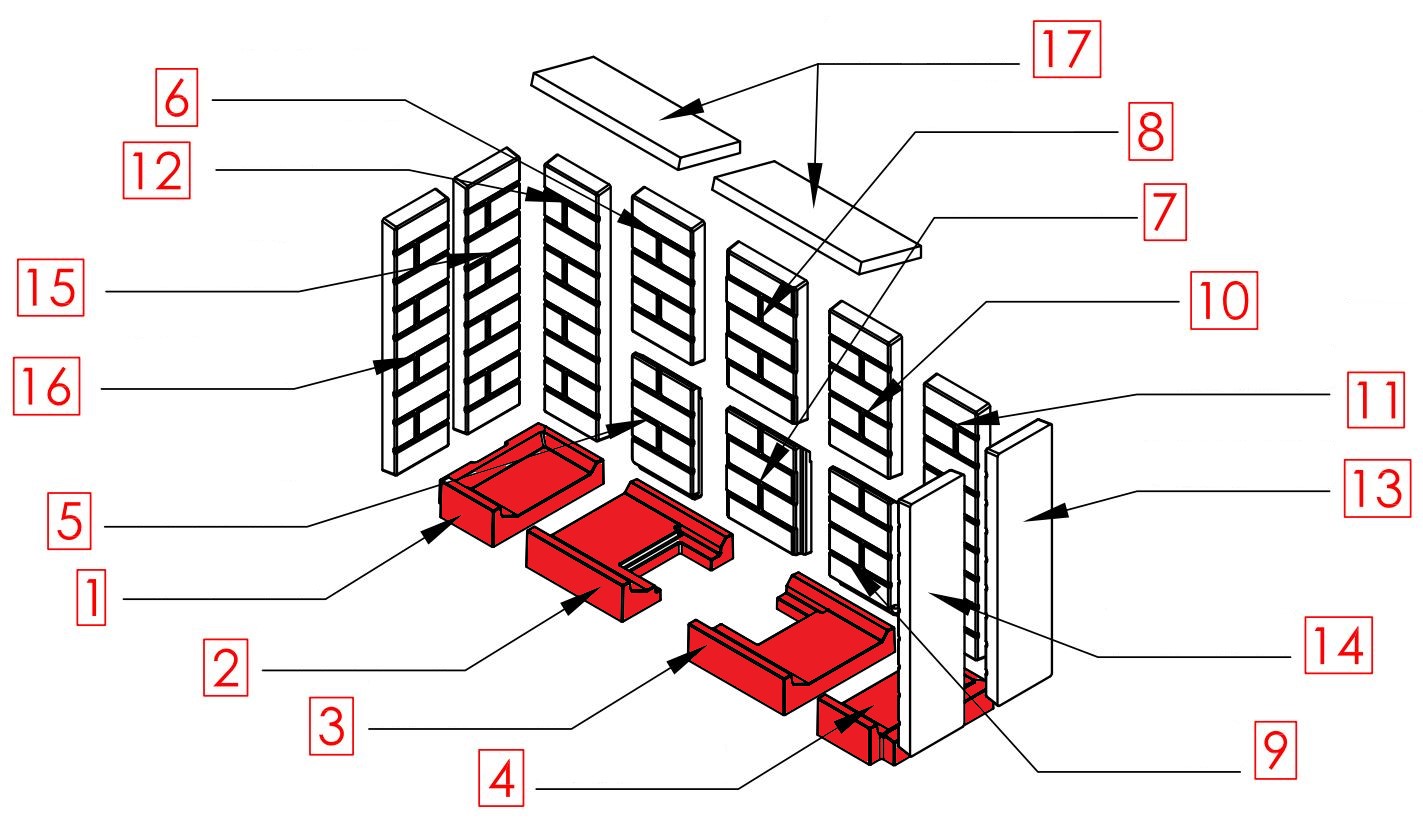 Spartherm Varia 1V-100h cegła podłogowa zestwa