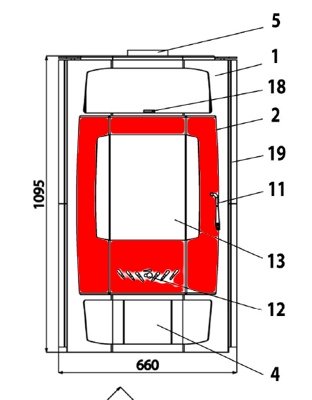 Haas-Sohn Bergamo 267.17 drzwi komory paleniskowej