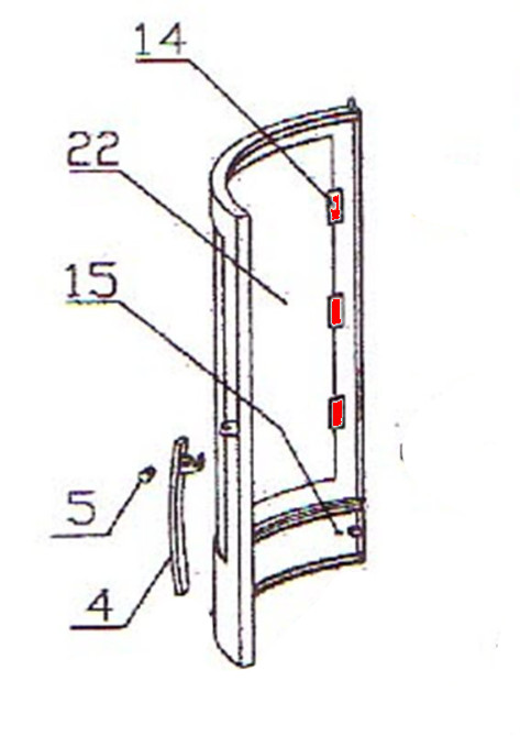 Oranier Polar 4 uchwyt szyby zestwa