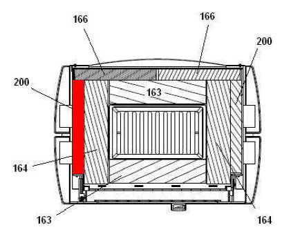 Haas+Sohn Palma 318.15 Pierre de paroi côté à gauche pierre de la chambre de combustion