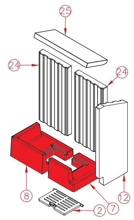 Spartherm Varia 2L-50h cegła podłogowa zestwa