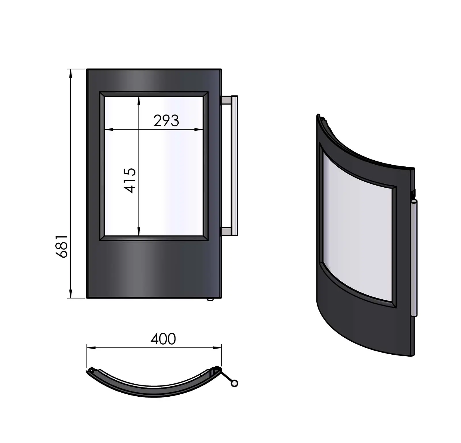 Termatech TT23 drzwi zestwa czarny