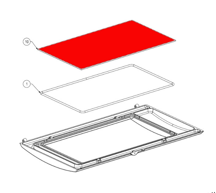 Supra HF 7901 WK Sichtscheibe Glasscheibe