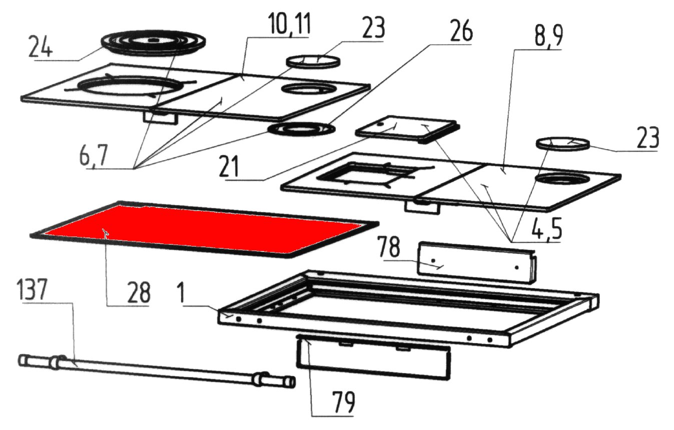 Wamsler K128F table de cuisson en vitrocéramique