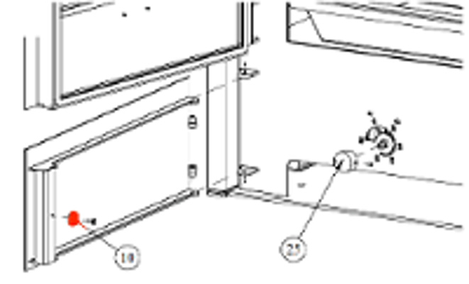 Fireplace Ancona blokada drzwi zasobnika na drewno