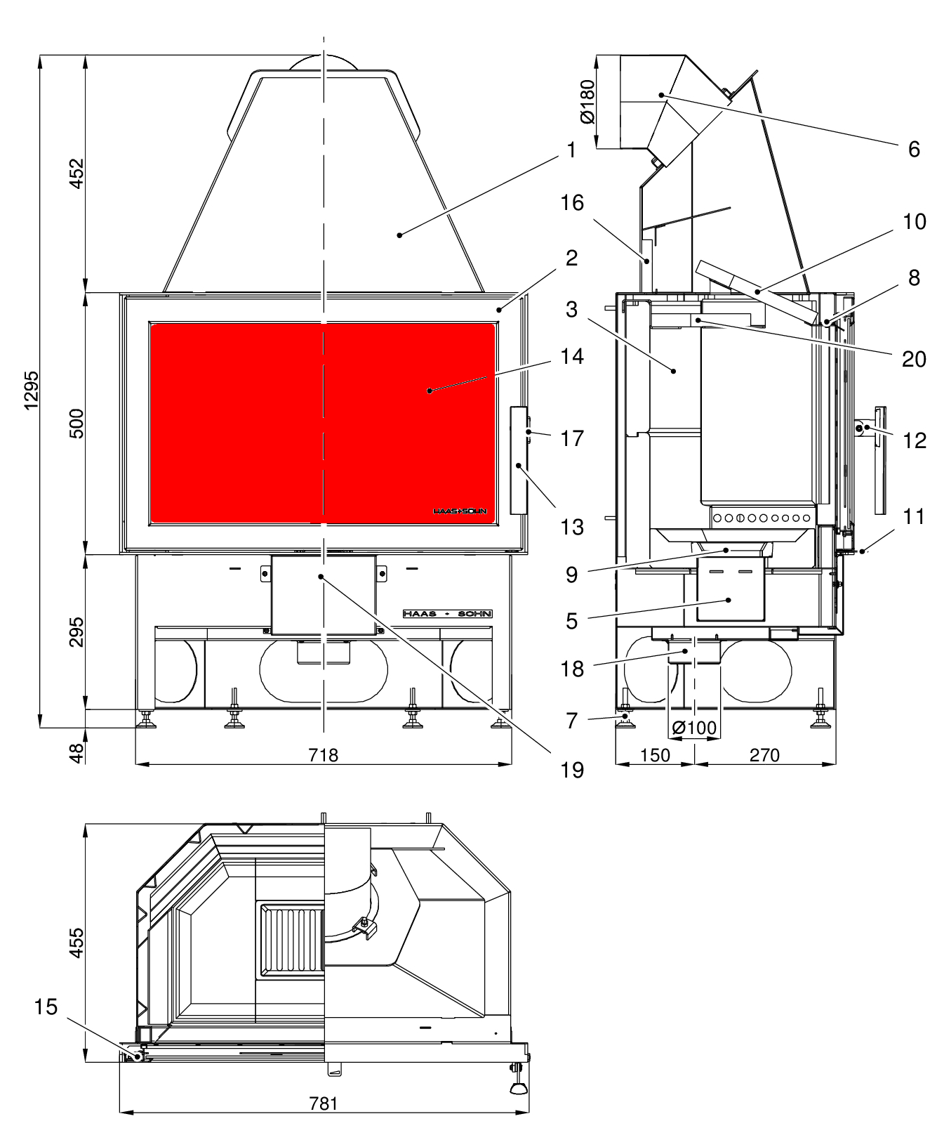 Haas+Sohn Genf II Sichtscheibe Schauglas