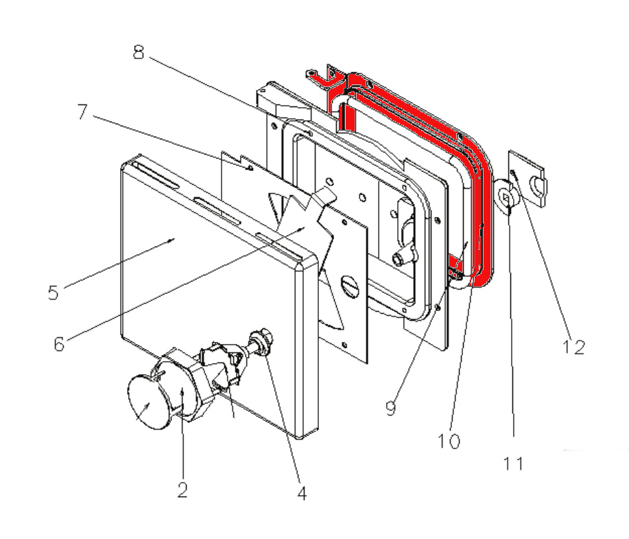 Wamsler K176A-70 Feuerraumtür Rahmen Rahmen für Heiztür