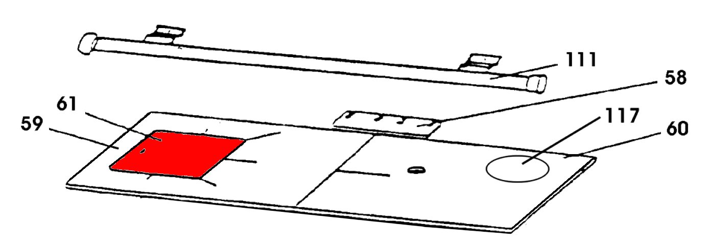 Wamsler K154 couvercle de trou de cuisson avec charnière