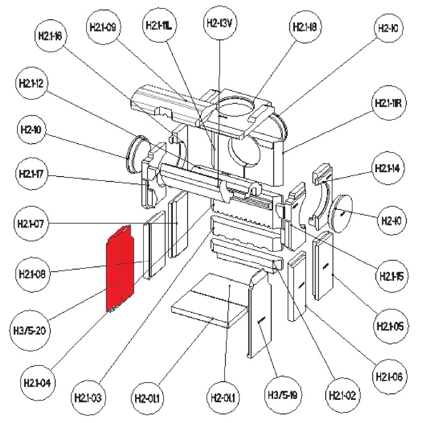 Leda Brinell H3 Seitenstein links vorne unten A Feuerraumstein