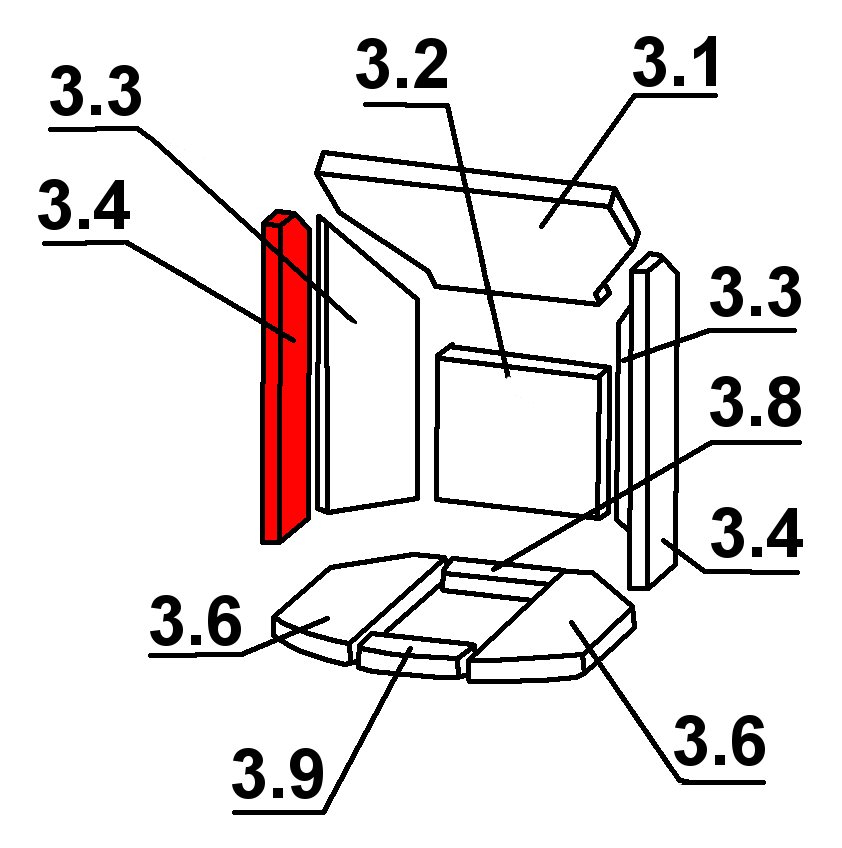 Oranier Polar 8 Seitenstein links vorne A Brennraumstein