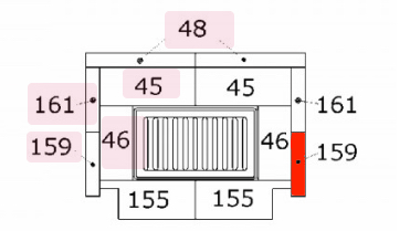 Haas+Sohn Göteborg 252.17 Pierre de paroi côté avant droit pierre de foyer