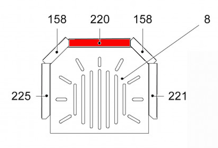 Haas+Sohn Nordal II 249.17 Rückwandstein Feuerraumstein