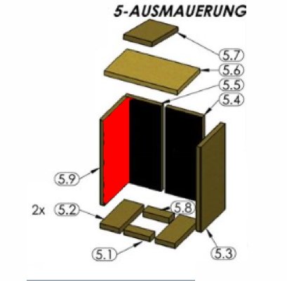 Oranier Astra 5 Seitenstein links Brennraumstein