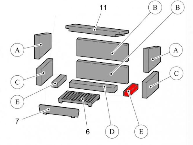 Haas+Sohn Javus II 204.14 Bodenstein rechts Vermiculitestein