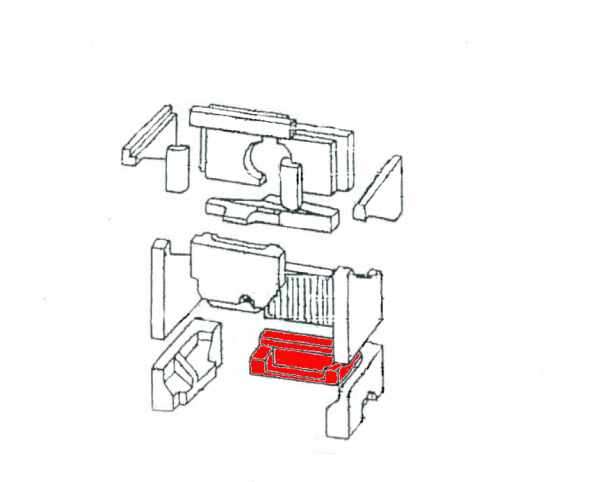 Koppe KN850 A Rückwandstein unten A Brennraumstein