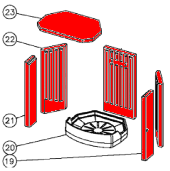 Oranier Cavex Feuerraumauskleidung Feuerraumsteine