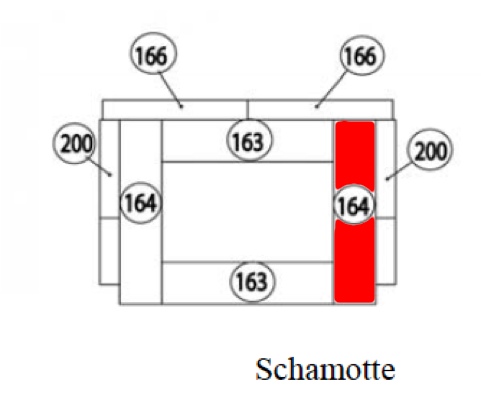 Haas+Sohn Vitorre 275.15 Pierre de sole à droite pierre de la chambre de combustion