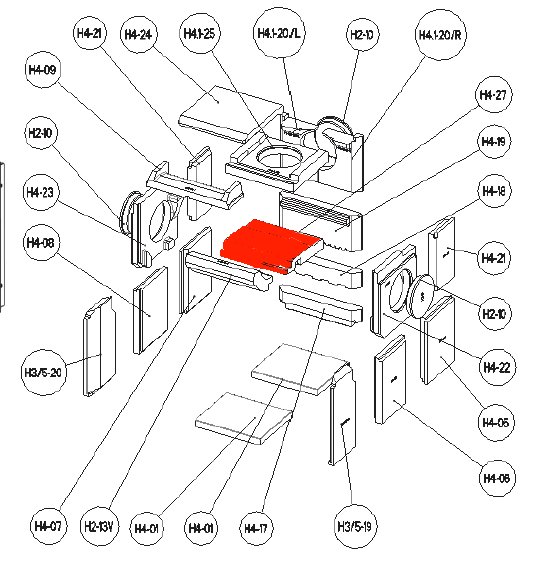 Leda Brinell H5 Zugumlenkung hinten A Prallplatte