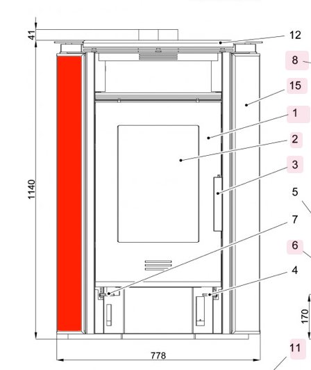 Haas-Sohn Kuopio II 265.17 okładzina boczna z lewej strony paradiso