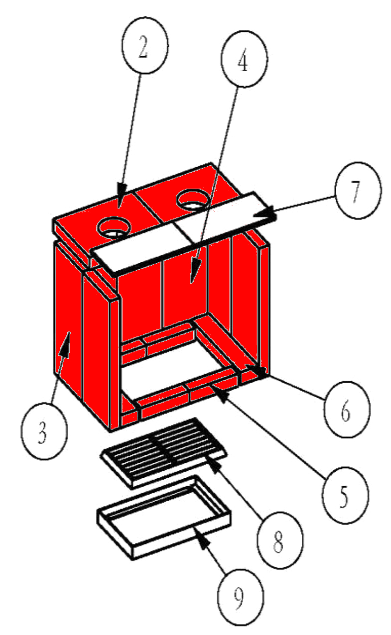 Eurotherm Rubin okładzina komory paleniskowej B