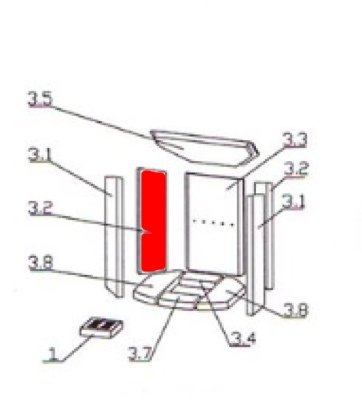 Oranier Arktis 4 Seitenstein links hinten Feuerraumstein