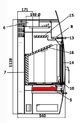 Haas-Sohn Argentum 210.15 skrzynka na popiół