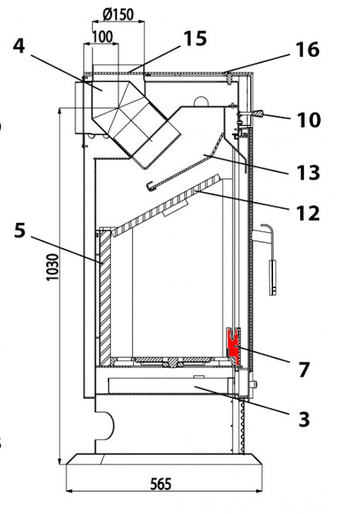 Haas-Sohn Isola 212.17 ruszt stojący