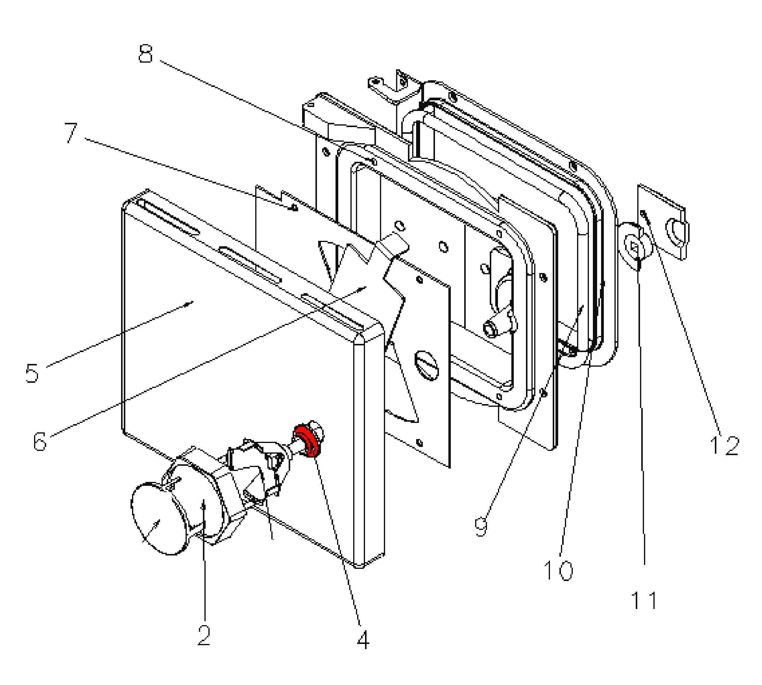 Wamsler K176A-70 Feuerraum Türgriff Distanzhalter