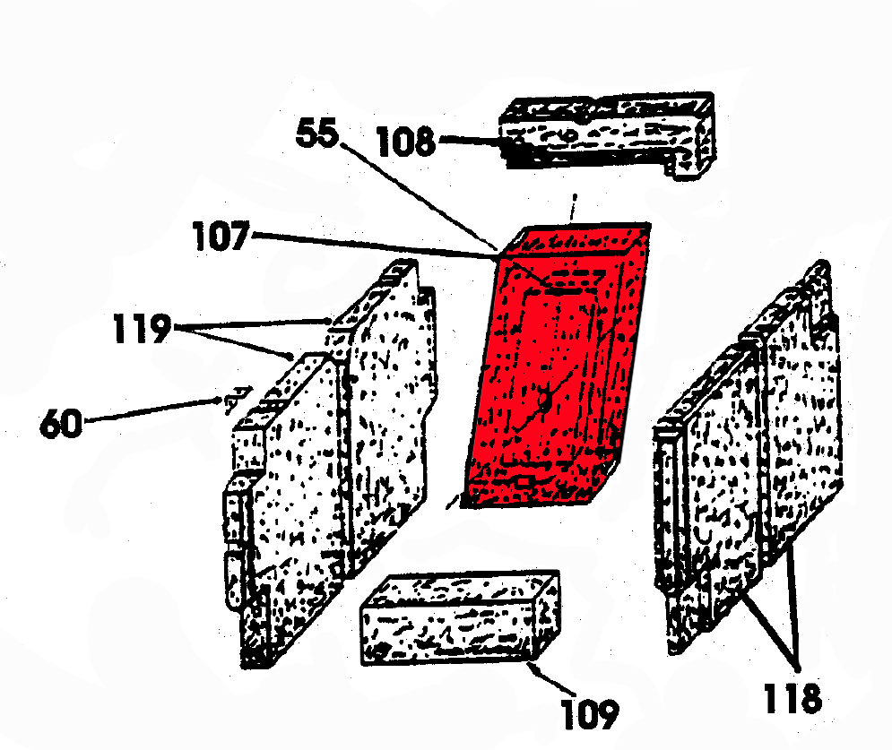 Wamsler K132 Rückwandstein