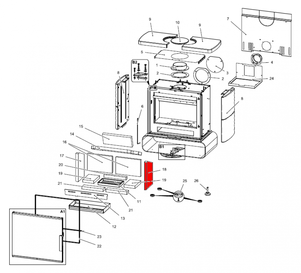 Haas+Sohn Kensington easy 347.15 Seitenstein rechts