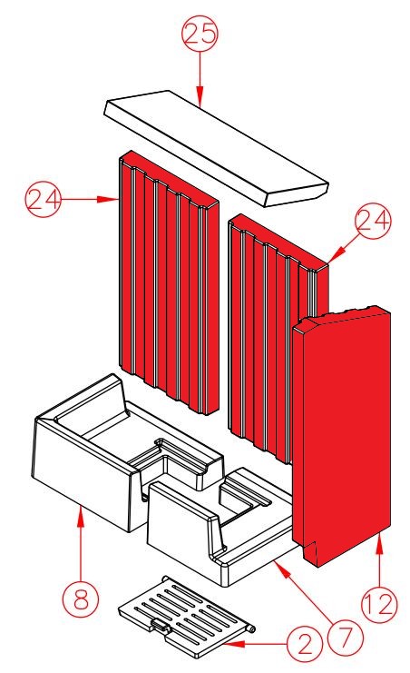 Spartherm Varia 2L-50h cegła boczna zestwa