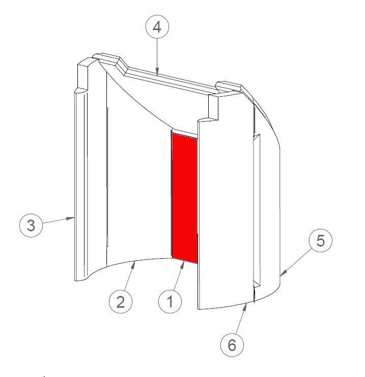 Contura 650 Rückwandstein Feuerraumstein