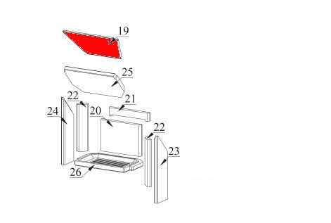 Fireplace Adelaide moduł zmiany kierunku ciągu na górze