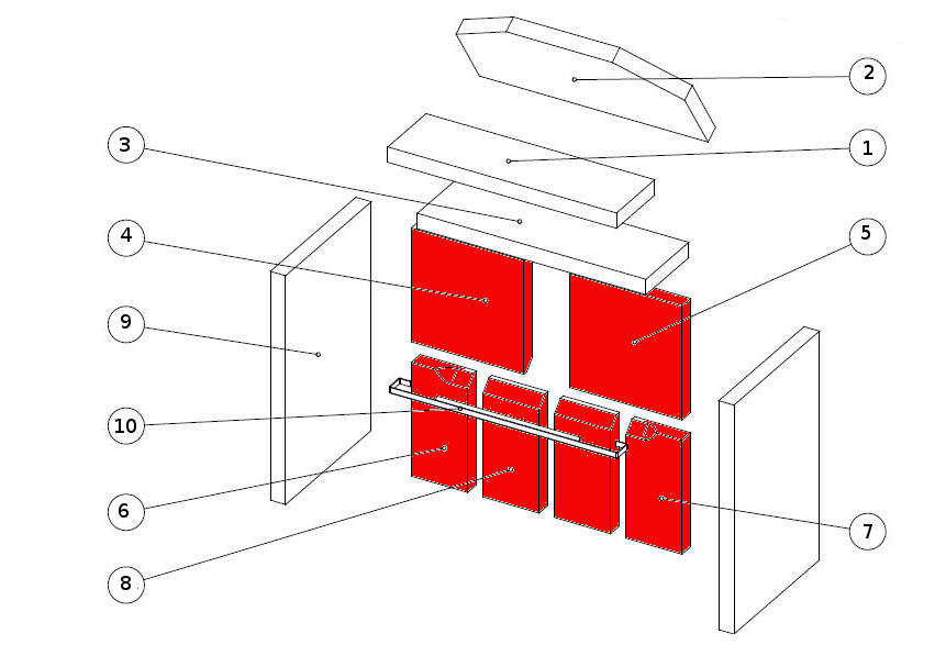 Wamsler Yara Glas Revêtement du foyer kit