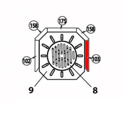 Haas+Sohn Kuopio 265.17 Seitenstein rechts vorne Feuerraumstein