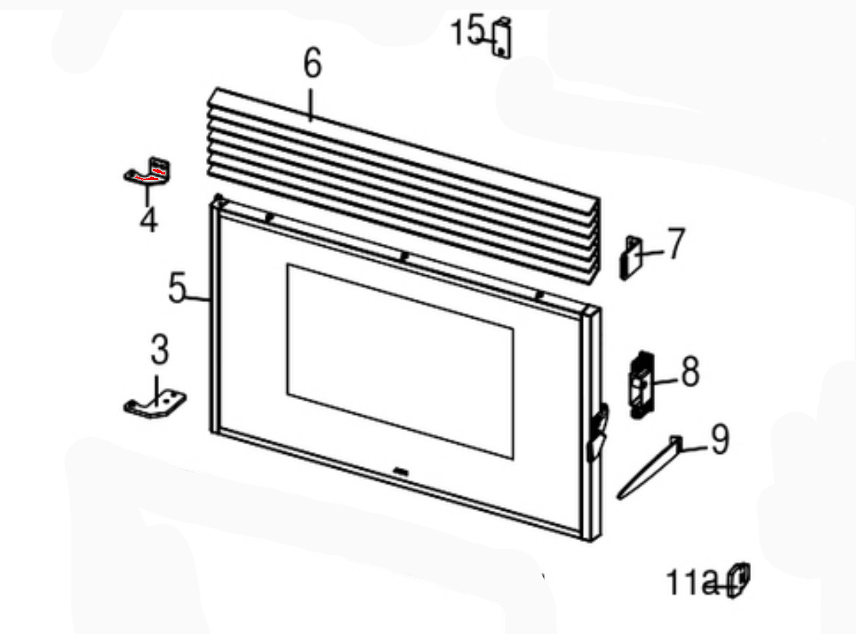 MCZ QBOX 70 Air 8 Türscharnier oben