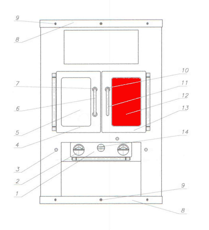 Fireplace Athen szyba wziernika z prawej strony A